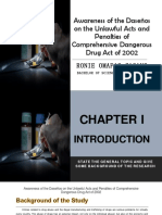 1 3awareness of The Daseños On The Unlawful Acts and Penalties of Comprehensive Dangerous Drug Act of 2002