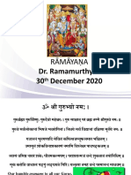 Dr. Ramamurthy N 30 December 2020: Rāmāyaņa