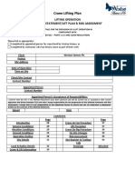 Crane Lifting Plan Lifting Operation Method Statement/Lift Plan & Risk Assessment