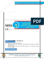 Module 7 The Teacher and The Commnity Teachers Ethical and Professional Behavior