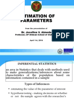 Estimation of Parameters