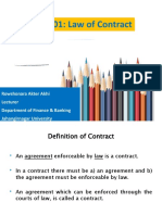 Lecture 01: Law of Contract: Rowshonara Akter Akhi Lecturer Department of Finance & Banking Jahangirnagar University