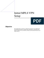 Initial MPLS VPN Setup: Objective