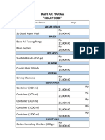 Daftar Harga "Kbu Food": Ayam Utuh