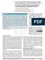 Work Life Balance and Job Satisfaction Among Educators of Higher Education Institutions in Dimapur District