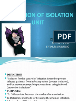 Prepration of The Isolation Unit