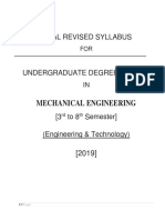 MODIFIED CURRICULUM B.TECH MECHANICAL 3rd To 8th