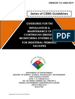 Guideline For The Installation Maintenance of Cems For Industrial Premises or Facilities Version 7.0 Julai 2019