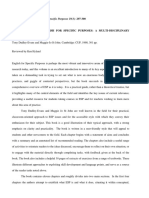 Article - Developments in English For Specific Purposes - A Multi-Disciplinary Approach - Tony Dudley-Evans & Maggie-Jo ST John (1998)