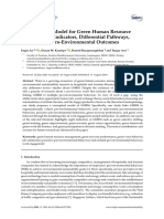 A Conceptual Model For Green Human Resource Management: Indicators, Di and Multiple Pro-Environmental Outcomes