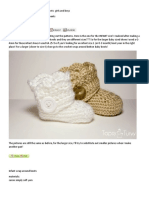 Crochet Wrap Around Button Infant Boots