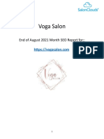 Vogasalon August 2021 - Monthly SEO Report