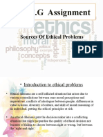 B.E.C.G Assignment: Sources of Ethical Problems