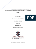 Legal Principals and Normative Realities - A Study On Childerns Rights and Child Labour in India