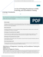 Interim Guidance For Use of Pooling Procedures in SARS-CoV-2 Diagnostic - CDC