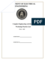 Department of Electrical Engineering: Complex Engineering Activity Workshop Practice Lab