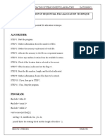 Implementation of Sequential File Allocation Technique