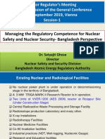 Managing The Regulatory Competence For Nuclear Safety and Nuclear Security-Bangladesh Perspective