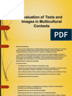 Evaluation of Texts and Images in Multicultural Contexts