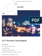 US IT Recruiting Training Material - Road To US Staffing and USA