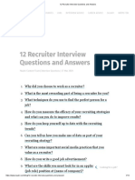 Recruiter's Interview Q & A 12