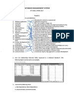 Database Management System: Tutorial 1