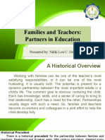 Families and Teachers: Partners in Education Families and Teachers: Partners in Education