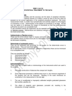 Statistical Treatment To The Data Notes PDF