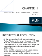 CHAPTER 3 Intellectual Revolution That Define Society