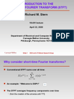 Introduction To The Short-Time Fourier Transform (STFT) : Richard M. Stern