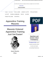 Apprentice Training Masonic - For The New Masonic Education Officer