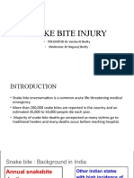 Snake Bite Injury: - PRESENTOR-Dr Varsha N Shetty - Moderator-Dr Nagaraj Shetty