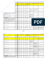 Control Cable Schedule