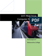 Syit Practical Computer Network: Prof Ismail H P Maharashtra College