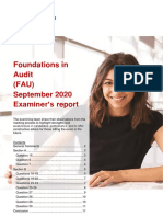 FAU S20 Examiner's Report