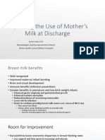 PQCNC 2023 Improving The Use of Mother's Milk at Discharge