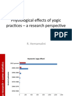 Physiological Effects of Yoga Research Perspective by Dr. R. Hemamalini