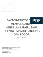 Faktor Faktor Yang Mempengaruhi Keberlanjutan Usaha Pelaku Umkm Di Bandung Dan Bogor 1