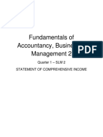 Fundamentals of Accountancy, Business & Management 2: Quarter 1 - SLM 2 Statement of Comprehensive Income