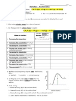 Worksheet-Reaction Rates: C H O (S) + 6 O (G) 6 H O (G) + 6 CO (G)