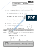 Trigonometric R Atios & Identities: JEE-Mathematics