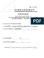 Specification: / PV Wire and Cable /SPEC.: PV Wire 12AWG 90 600V & PV1-F 1x4.0mm / ITEM NO. 3072000003