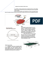 Equipment and Facility of Table Tennis