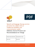 AID - 2019 - Speech and Language Therapy Service Provision For Adults With Intellectual Disability and Communication Needs