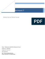 Laboratory Experiment 7: Mohd Ashraf Mohd Ismail