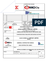 Hydrostatic Test Procedure For Fire Water Tank