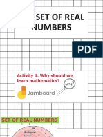 The Set of Real Numbers-Properties of Real Numbers