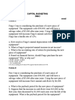 Capital Budgeting 3MA3 MMD: Problem A