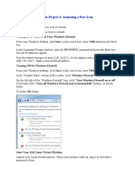 Lab-Project 3: Analyzing A Port Scan: What You Need