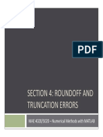 Section 4 Roundoff and Truncation Error